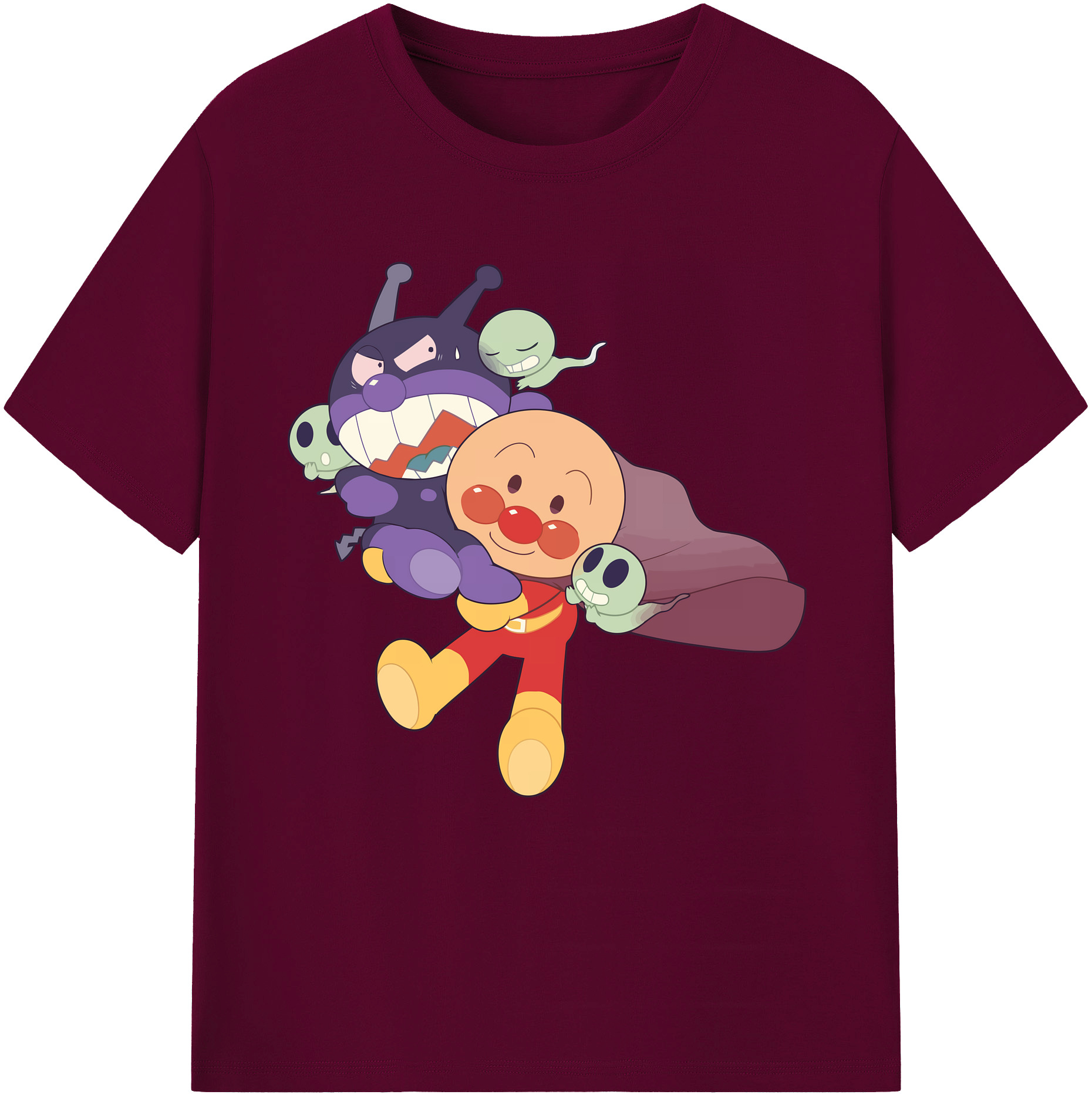 （画像用） アンパンマン Anpanman レディースカジュアルプリントTシャツ（綿100％）